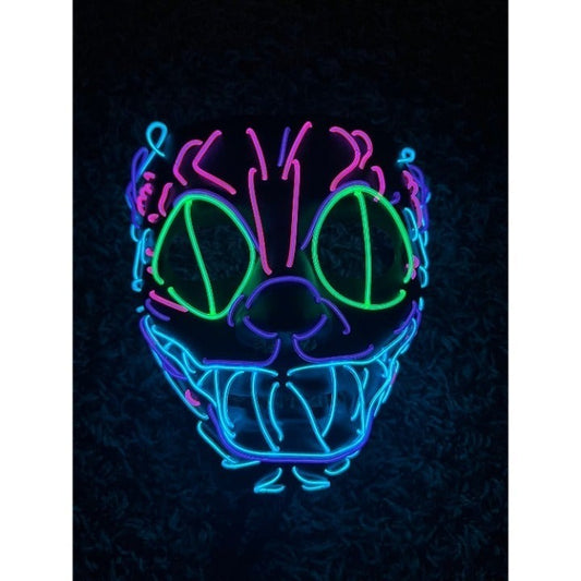 El wire cheshire cat mask, multiple colors
