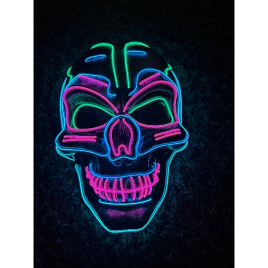 El wire multiple color skull mask