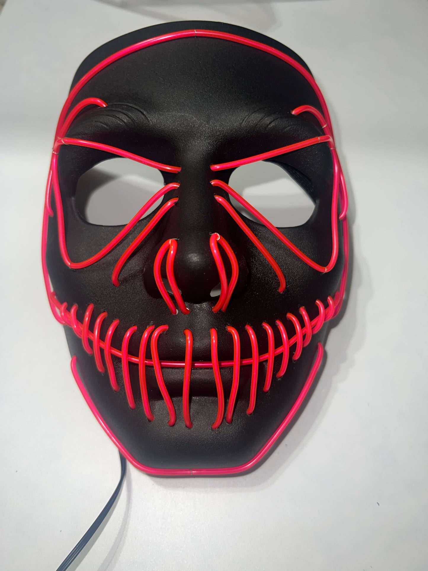 LED Light Up Venom Mask - Pink Wires