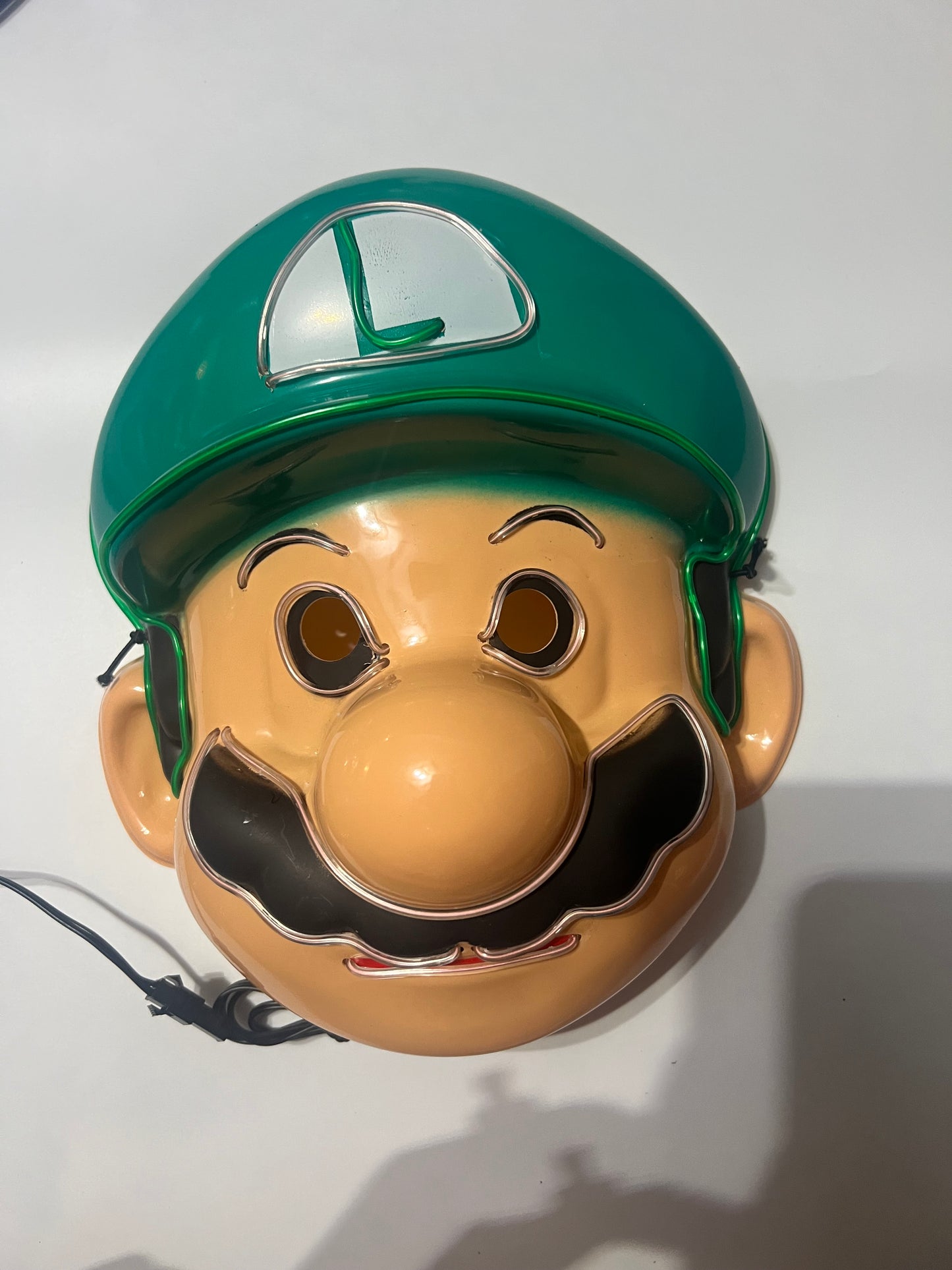 LED Light Up Luigi Super Mario Mask