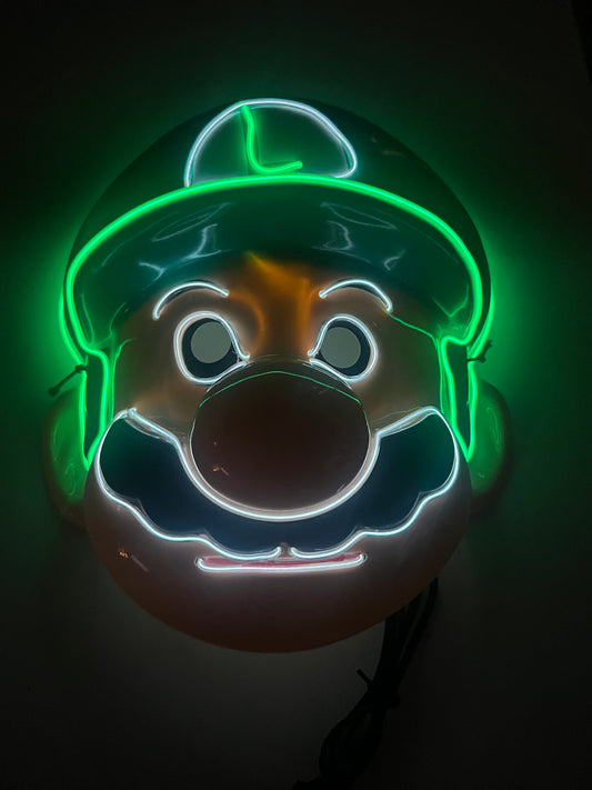 LED Light Up Luigi Super Mario Mask