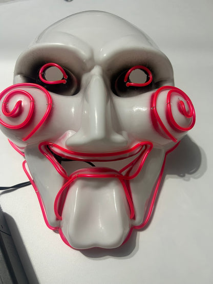 Jigsaw Saw EL Wire Light Up Mask