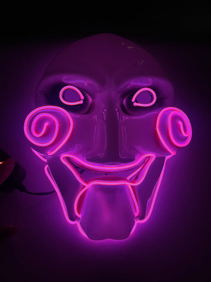 Jigsaw Saw EL Wire Light Up Mask