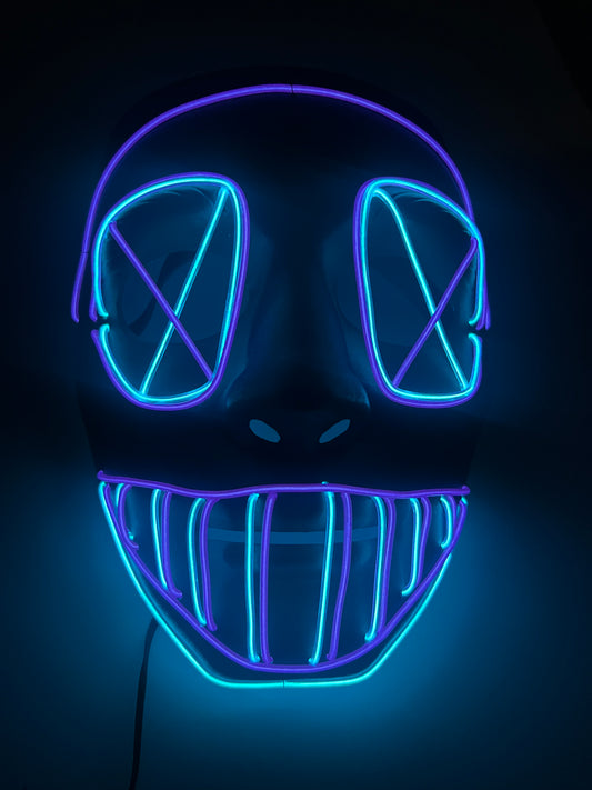 El Wire Purple and Blue Purge Mask