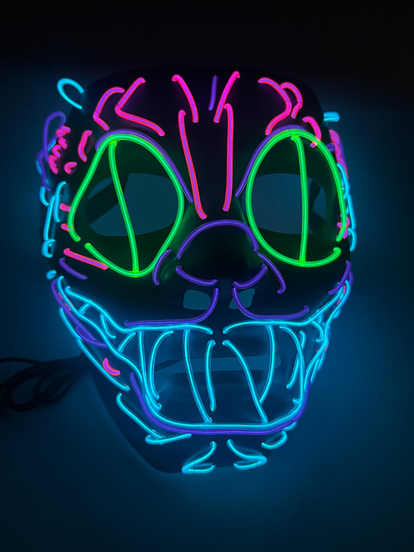 El wire cheshire cat mask, multiple colors