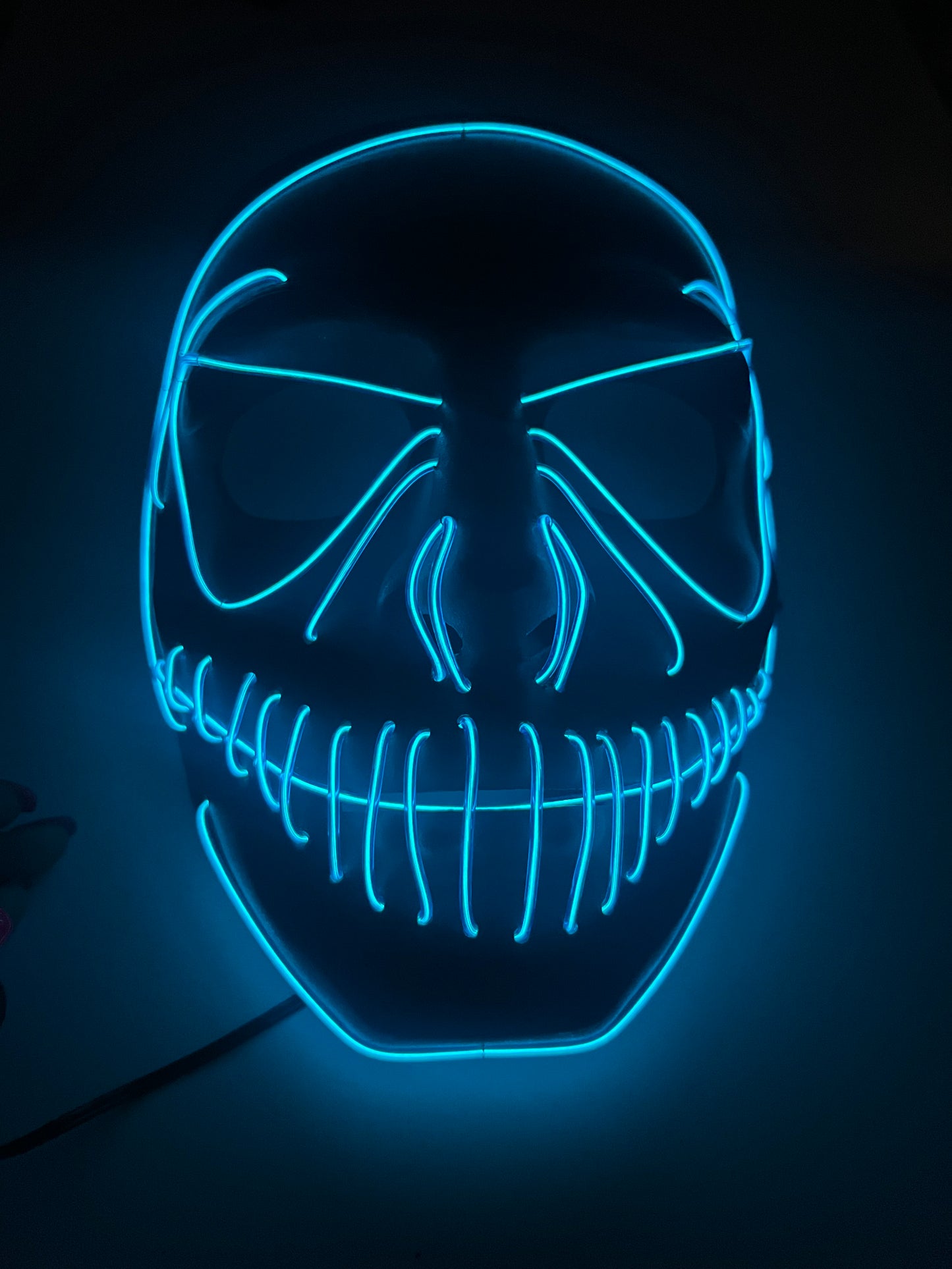 LED Light Up Venom Mask - Blue Wires