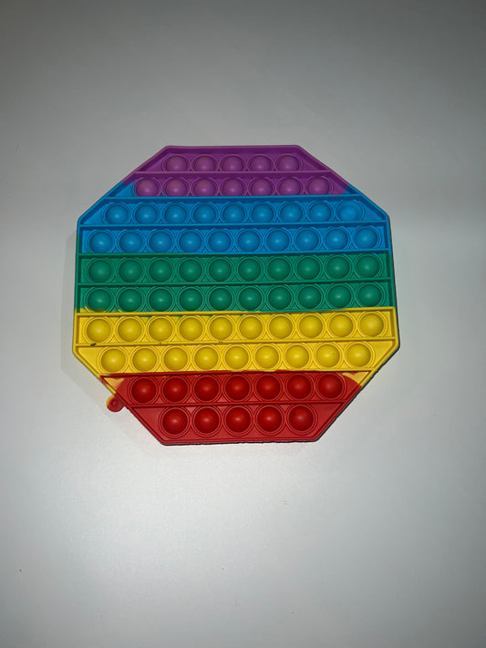 Medium octagon rainbow pop it