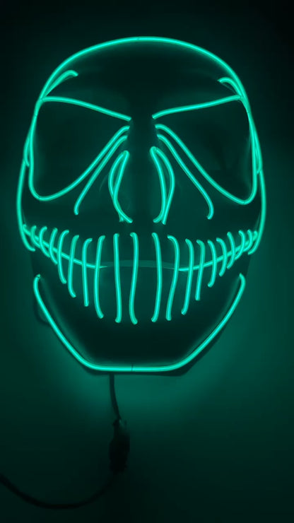 LED Light Up Venom Mask - Green Wires