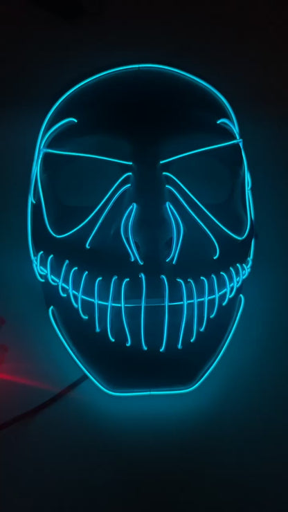 LED Light Up Venom Mask - Blue Wires