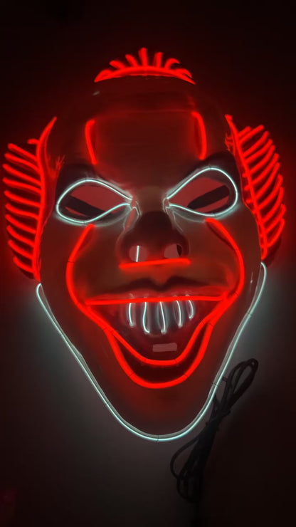 LED Light Up Pennywise Clown Mask