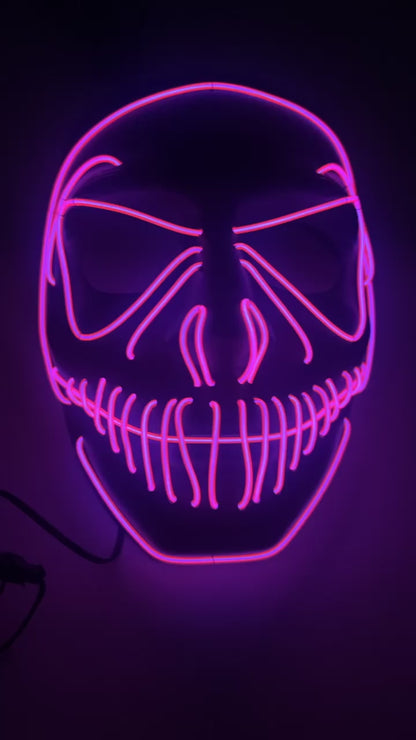 LED Light Up Venom Mask - Pink Wires