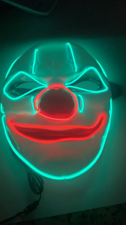 Clown EL wire light up mask