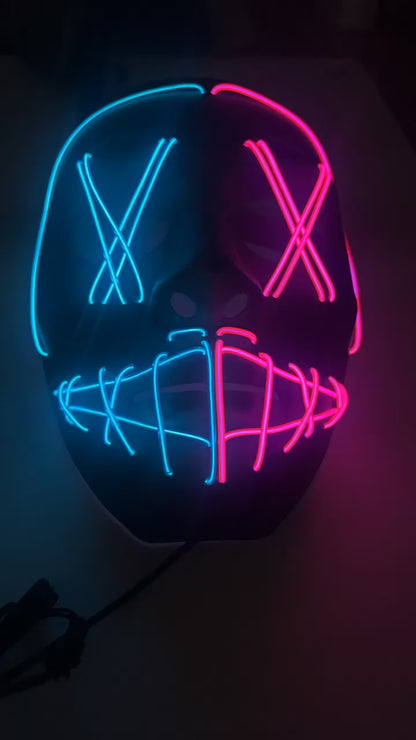 Purge El Wire Mask - Pink and Blue Wires